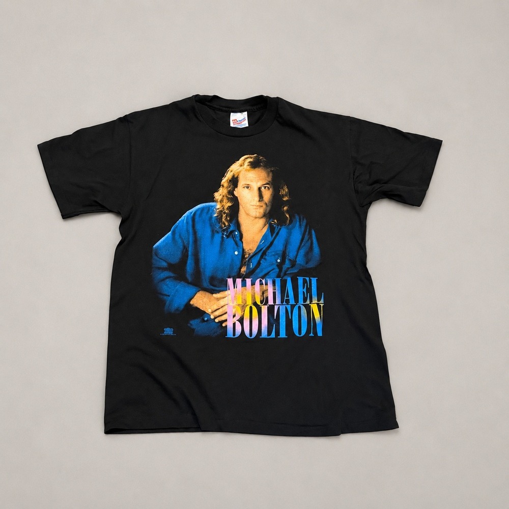 Vintage 1994 Michael Bolton World Tour T Shirt L Hanes USA Single Stitch
